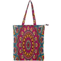 Buddhist Mandala Double Zip Up Tote Bag by nateshop