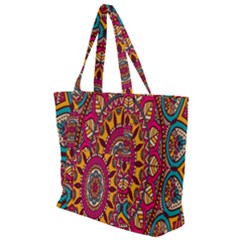 Buddhist Mandala Zip Up Canvas Bag by nateshop