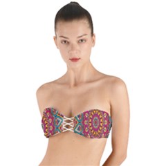 Buddhist Mandala Twist Bandeau Bikini Top by nateshop