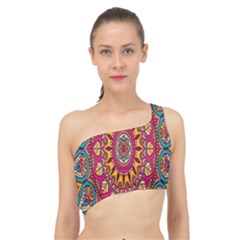 Buddhist Mandala Spliced Up Bikini Top  by nateshop