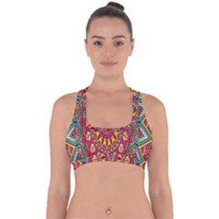 Buddhist Mandala Cross Back Hipster Bikini Top  by nateshop