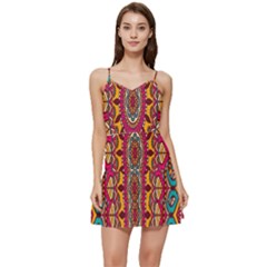 Buddhist Mandala Short Frill Dress by nateshop