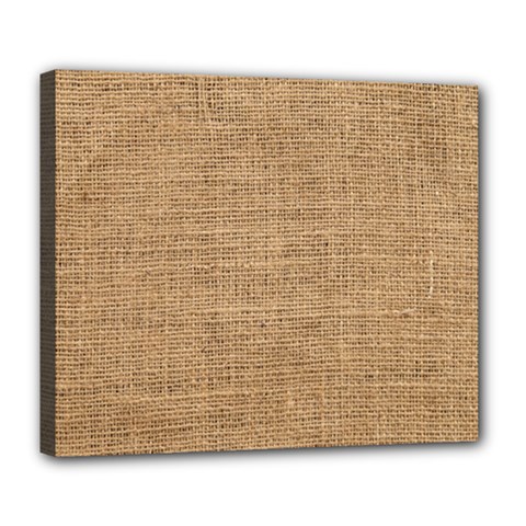 Burlap Texture Deluxe Canvas 24  X 20  (stretched) by nateshop