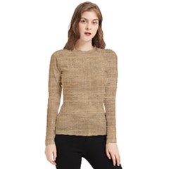 Burlap Texture Women s Long Sleeve Rash Guard by nateshop