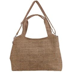 Burlap Texture Double Compartment Shoulder Bag by nateshop