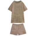 Burlap Texture Kids  Swim Tee and Shorts Set View1