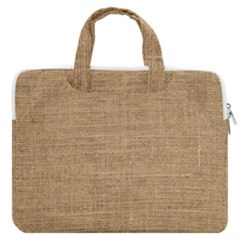 Burlap Texture Macbook Pro 16  Double Pocket Laptop Bag 