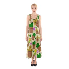 Cactus Sleeveless Maxi Dress by nateshop