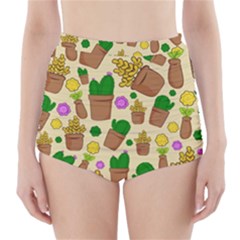 Cactus High-waisted Bikini Bottoms by nateshop