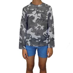 Camouflage Kids  Long Sleeve Swimwear by nateshop