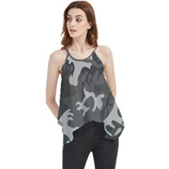 Camouflage Flowy Camisole Tank Top by nateshop