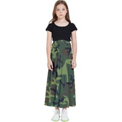 Camouflage-1 Kids  Flared Maxi Skirt by nateshop