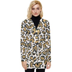 Cheetah Button Up Hooded Coat  by nateshop