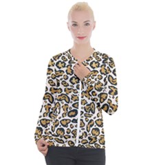 Cheetah Casual Zip Up Jacket