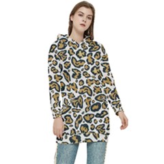 Cheetah Women s Long Oversized Pullover Hoodie by nateshop
