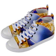 Christmas Decoration 10 Women s Mid-top Canvas Sneakers by artworkshop