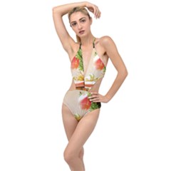 Christmas Decoration 11 Plunging Cut Out Swimsuit by artworkshop