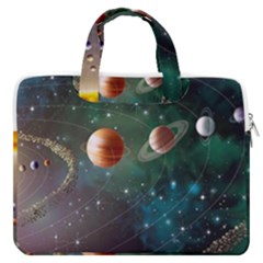 Planet Galaxy Fantasy Macbook Pro 16  Double Pocket Laptop Bag 