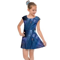 Doctor Who Tardis Kids  Cap Sleeve Dress by danenraven