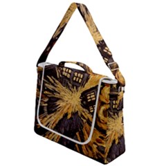 Brown And Black Abstract Painting Doctor Who Tardis Vincent Van Gogh Box Up Messenger Bag by danenraven