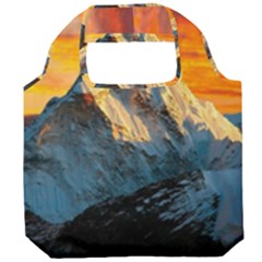 Himalaya Mountains Landscape  Nature Foldable Grocery Recycle Bag by danenraven