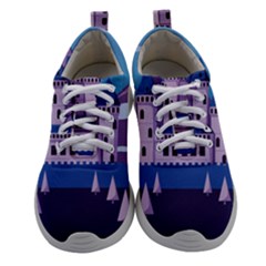 Illustration Castle Mountain Tower Sky Women Athletic Shoes by danenraven