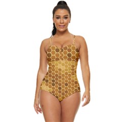 Honey Nature Bee Cute Wax Beeswax Retro Full Coverage Swimsuit by danenraven