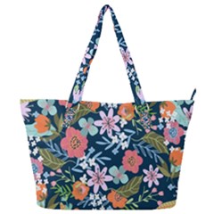 Flower Floral Background Painting Full Print Shoulder Bag by danenraven