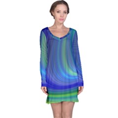 Space Design Abstract Sky Storm Long Sleeve Nightdress by danenraven