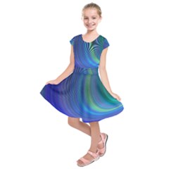 Space Design Abstract Sky Storm Kids  Short Sleeve Dress by danenraven