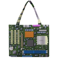 Illustration Motherboard Pc Computer Mini Tote Bag by danenraven