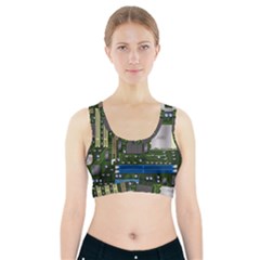 Illustration Motherboard Pc Computer Sports Bra With Pocket by danenraven