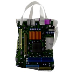 Illustration Motherboard Pc Computer Canvas Messenger Bag by danenraven