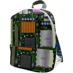Illustration Motherboard Pc Computer Zip Up Backpack by danenraven
