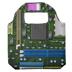 Illustration Motherboard Pc Computer Premium Foldable Grocery Recycle Bag by danenraven