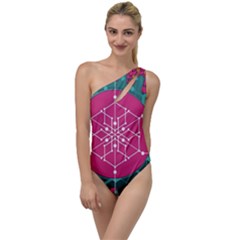 Blockchain Networking Digitization To One Side Swimsuit by Wegoenart