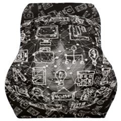 Background Burnout Template Doodle Car Seat Back Cushion 