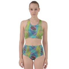 Ellipse Pattern Elliptical Abstract Racer Back Bikini Set by Wegoenart