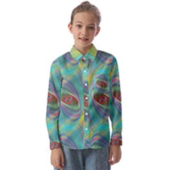 Ellipse Pattern Elliptical Abstract Kids  Long Sleeve Shirt by Wegoenart