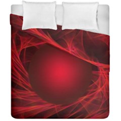 Red Abstract Scratched Doodle Grease Duvet Cover Double Side (california King Size) by Wegoenart