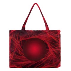 Red Abstract Scratched Doodle Grease Medium Tote Bag