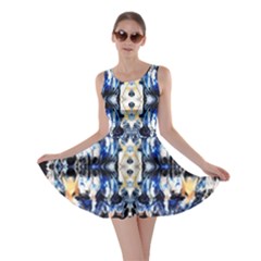 Cobalt Symmetry Skater Dress by kaleidomarblingart