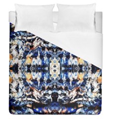 Cobalt Symmetry Duvet Cover (queen Size)