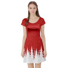 Merry Cristmas,royalty Short Sleeve Skater Dress