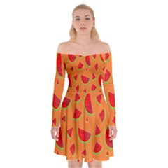Fruit 2 Off Shoulder Skater Dress by nateshop