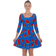 Fruit4 Quarter Sleeve Skater Dress by nateshop