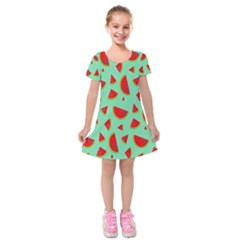 Fruit5 Kids  Short Sleeve Velvet Dress