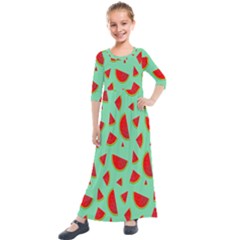 Fruit5 Kids  Quarter Sleeve Maxi Dress