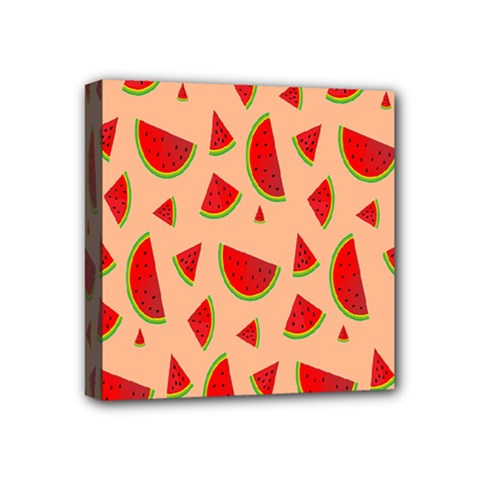 Fruit-water Melon Mini Canvas 4  X 4  (stretched) by nateshop
