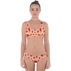 Fruit-water Melon Cross Back Hipster Bikini Set